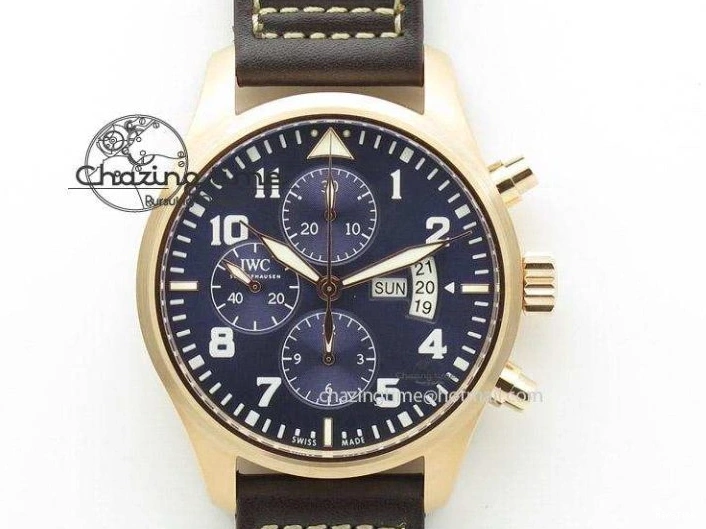 MIROTIME 0809 MoistureWicking Portofino Automatic RG IW356522 FKF 1:1 Best Edition Blue Dial on Black Croco Strap A 7109